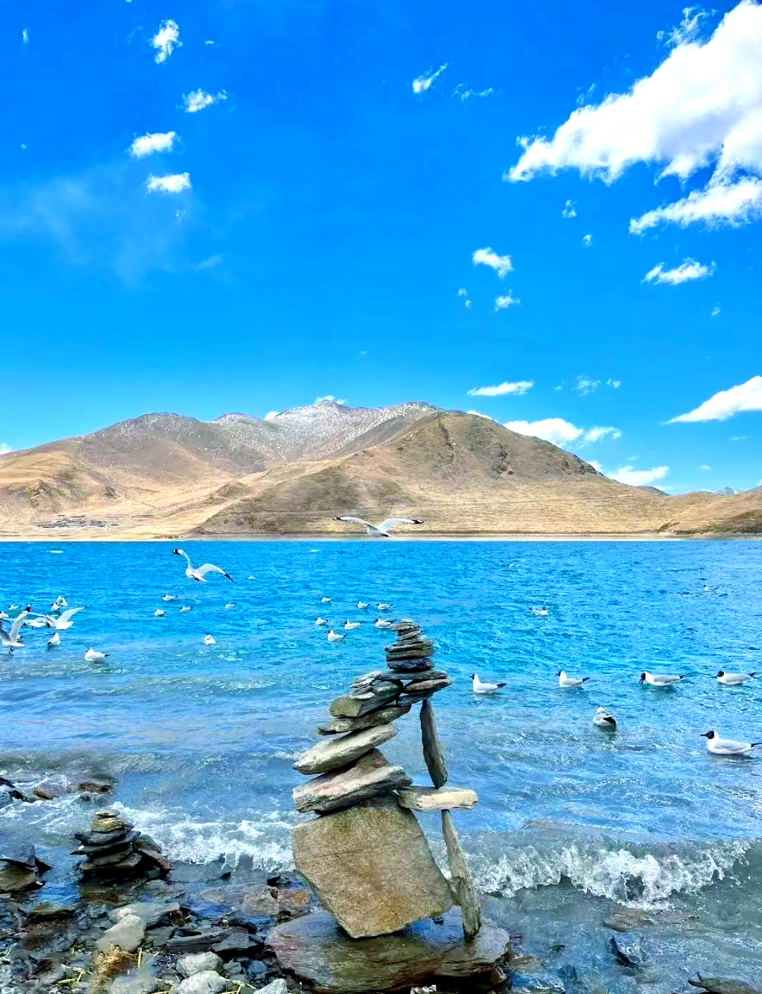Yamdrok Lake: Turquoise Waters and Ancient Forts