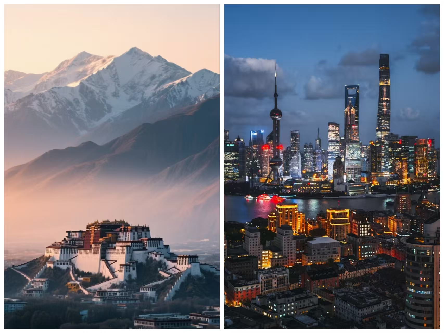 Tibetan Plateau Lhasa and Yangtze Delta Shanghai — China Beyond Beijing Shanghai travel planning by Korascale.